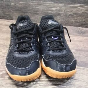 ASICS gel rocket 8 size 7 black volleyball CrossFit trainers gum sole